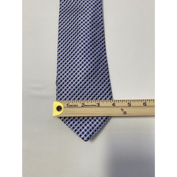 Robert Talbott Nordstrom Best of Class Silk Necktie - Blue/Silver Checkered - Picture 3 of 7